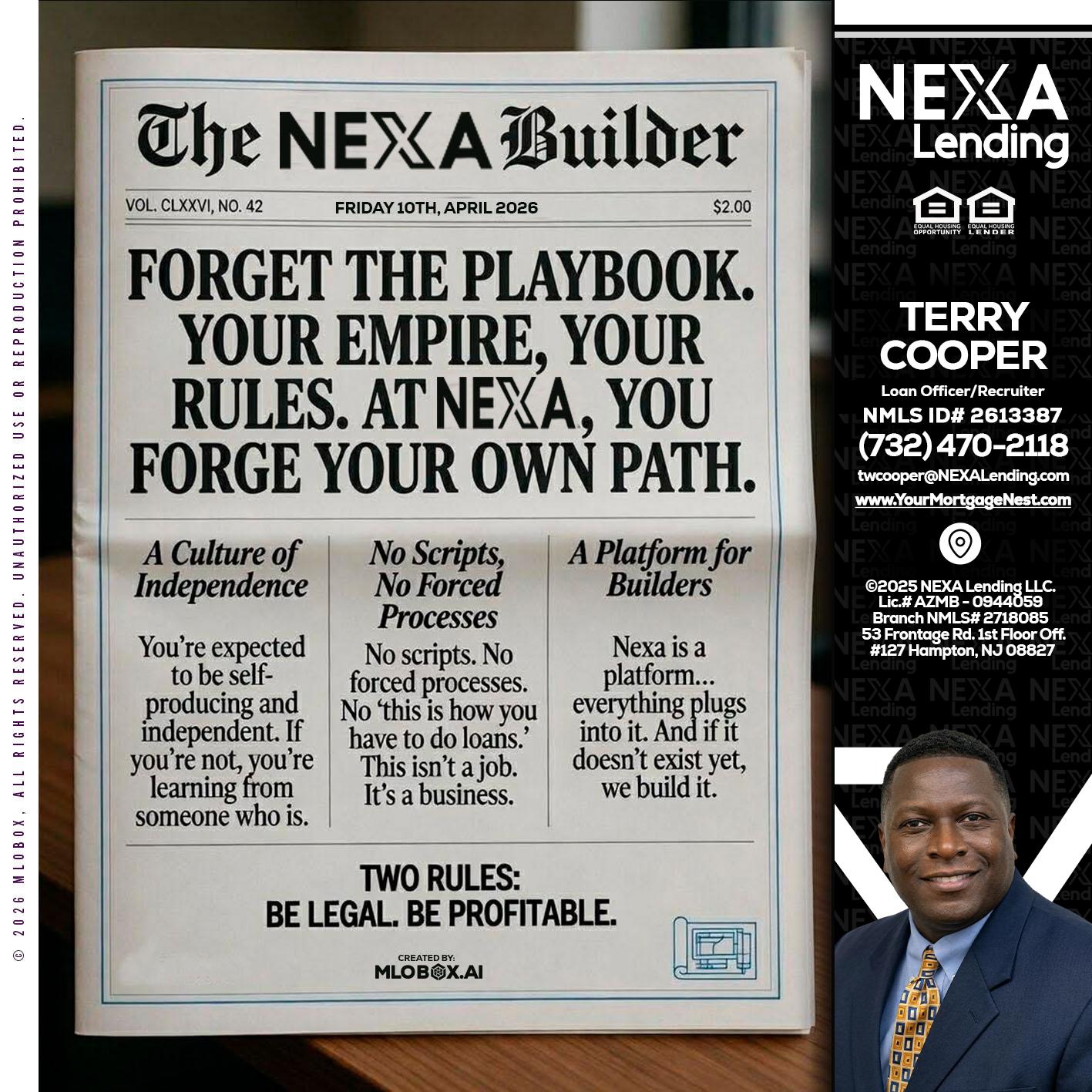 THE NEXA BUILDER - Terry Cooper -Loan Officer/Recruiter