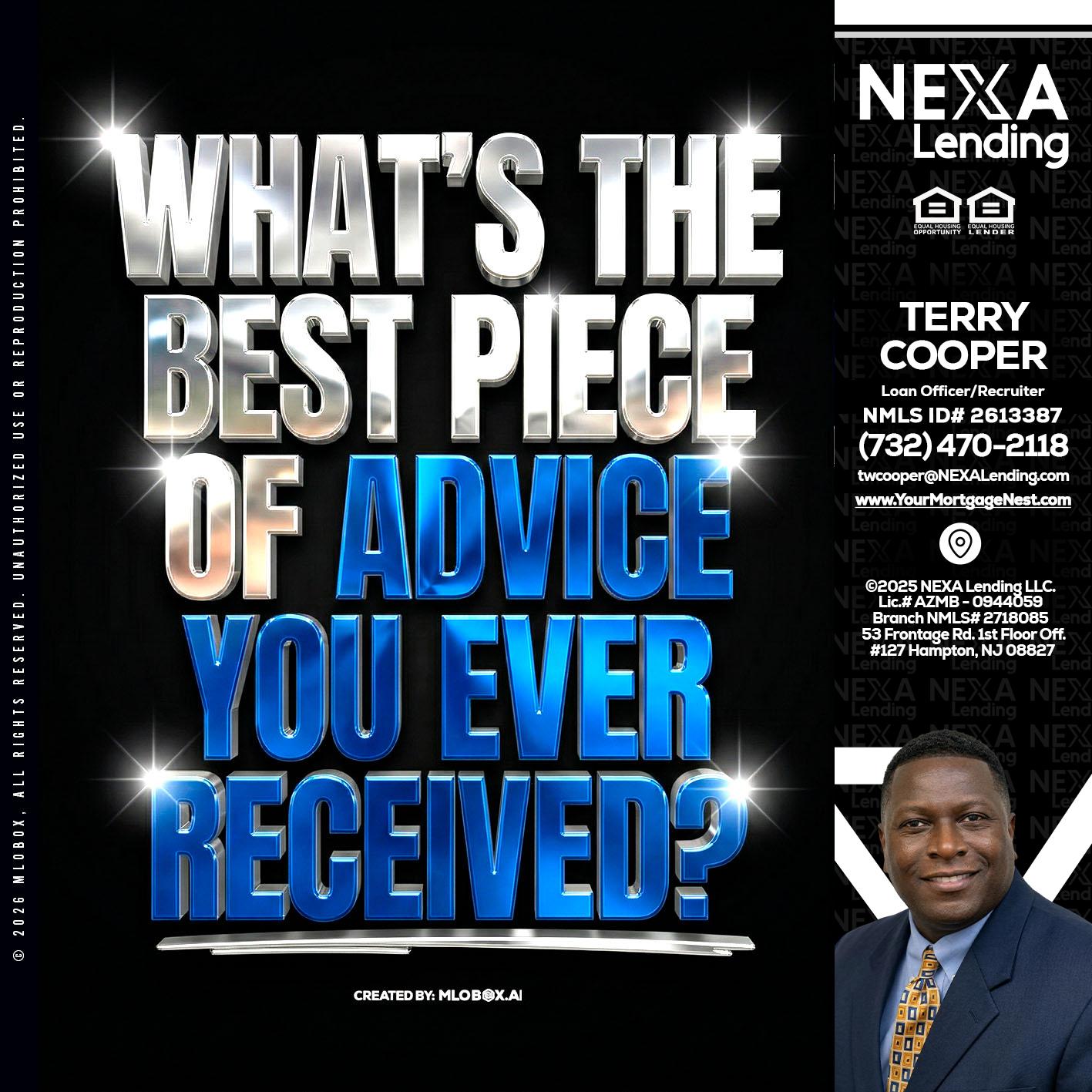 WHATS THE BEST - Terry Cooper -Loan Officer/Recruiter