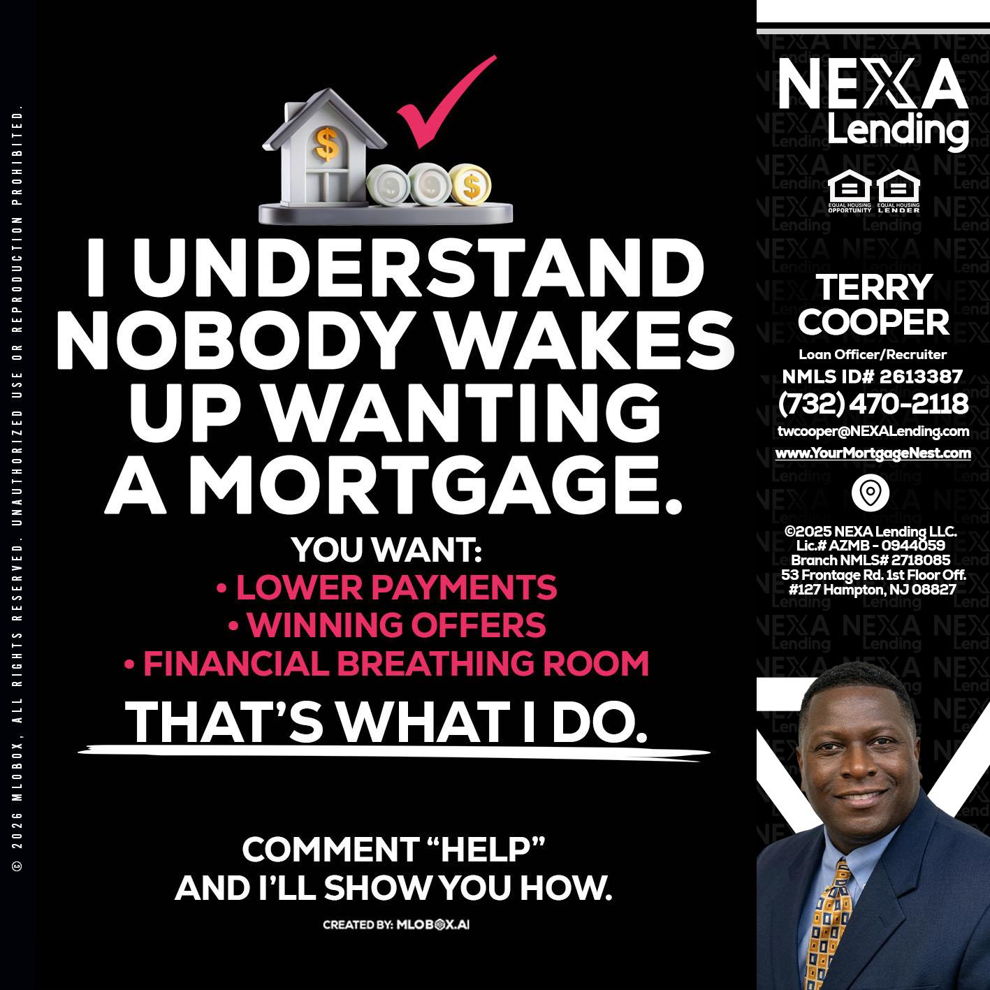 I UNDERSTAND - Terry Cooper -Loan Officer/Recruiter