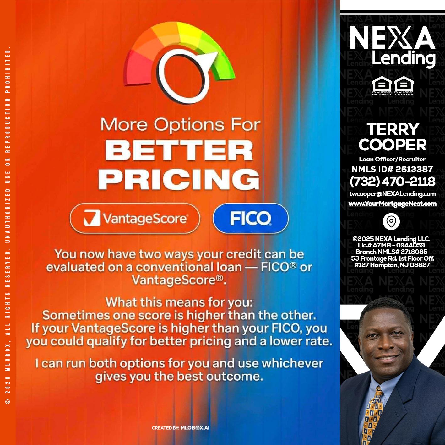 BETTER PRICING - Terry Cooper -Loan Officer/Recruiter