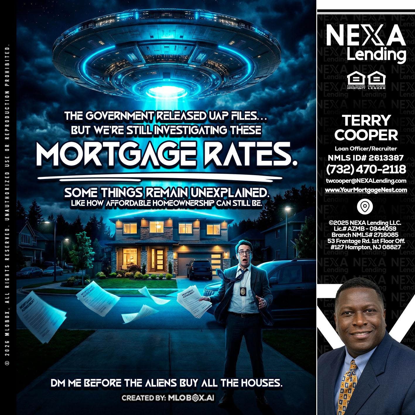 MORTGAGE RATES - Terry Cooper -Loan Officer/Recruiter