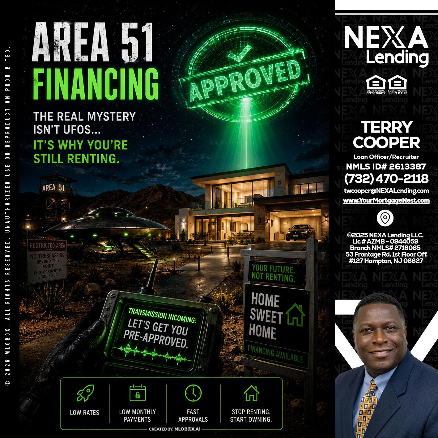 AREA 51 - Terry Cooper -Loan Officer/Recruiter