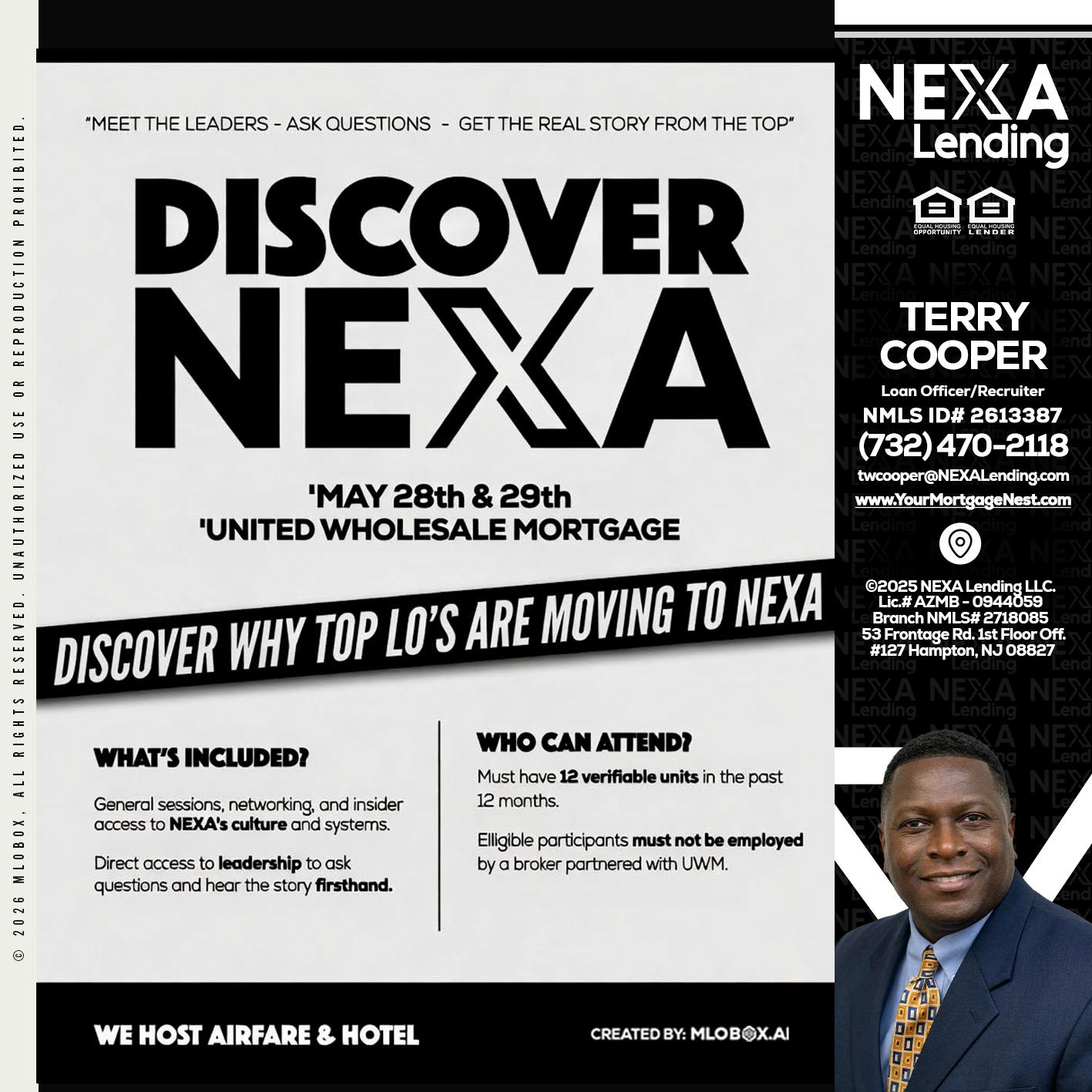 DISCOVER NEXA - Terry Cooper -Loan Officer/Recruiter