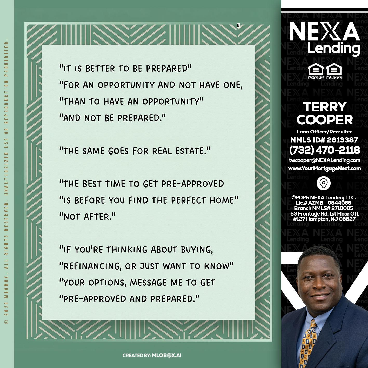 its better - Terry Cooper -Loan Officer/Recruiter