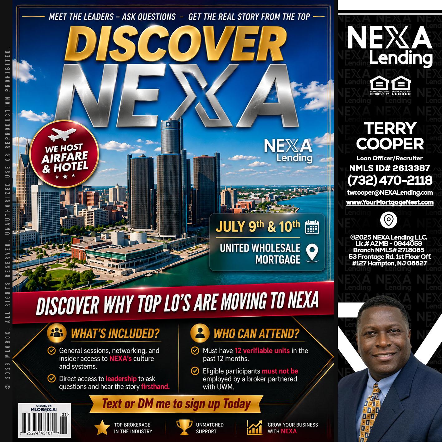 DISCOVER NEXA - Terry Cooper -Loan Officer/Recruiter