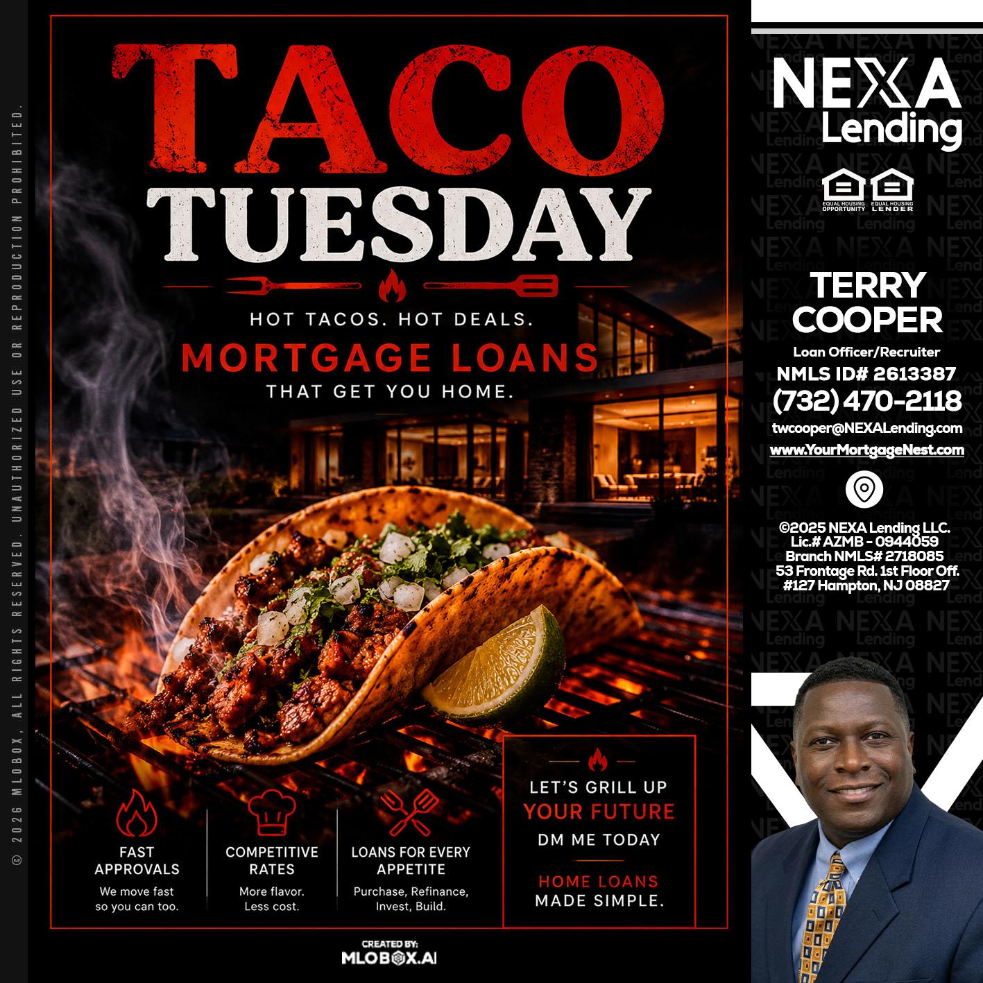 TACO TUESDAY - Terry Cooper -Loan Officer/Recruiter