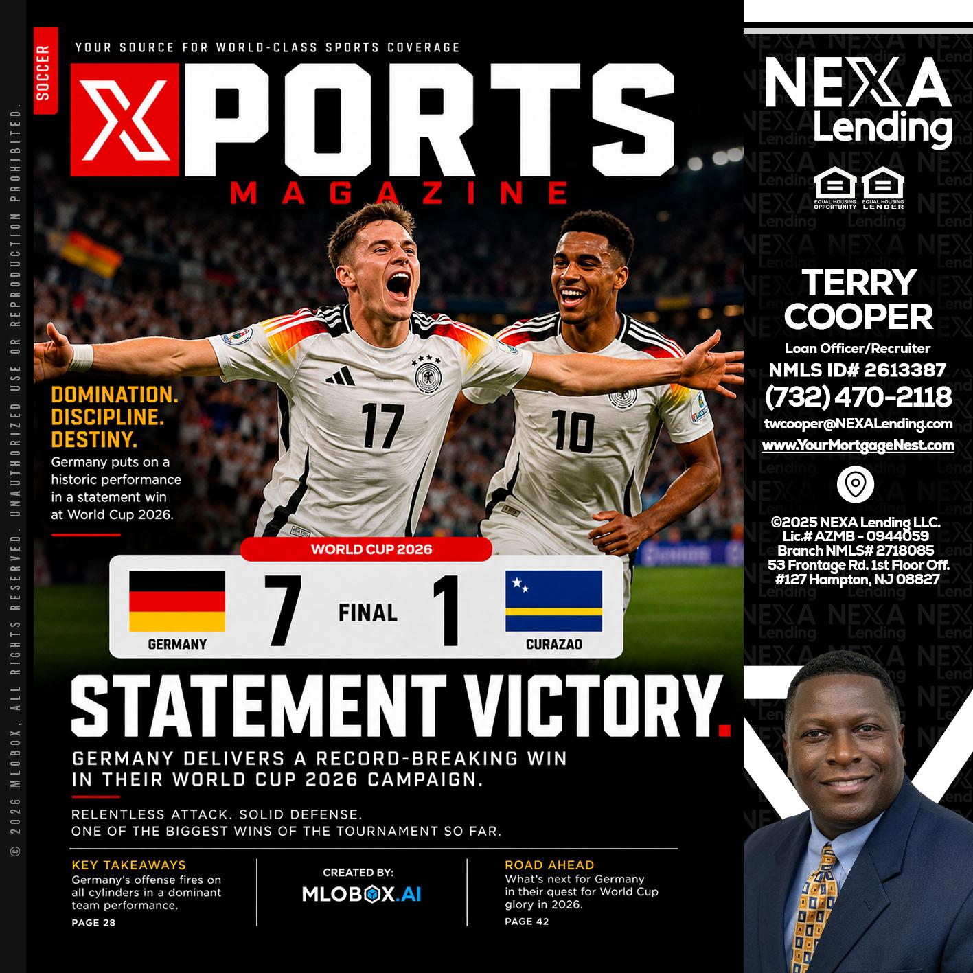 GERMANY VS CURASSAO (7-1) - Terry Cooper -Loan Officer/Recruiter