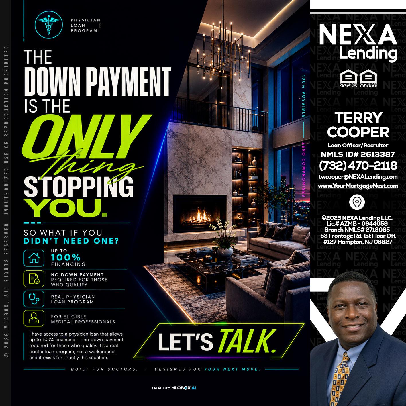 THE DOWN PAYMENT - Terry Cooper -Loan Officer/Recruiter