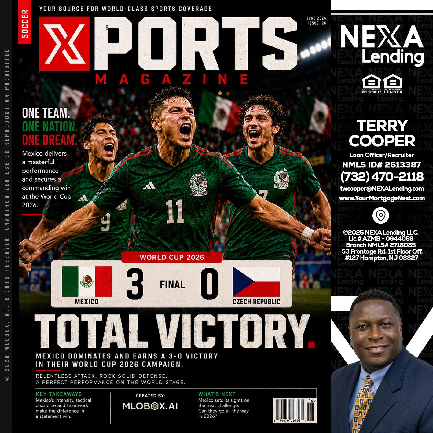 World Cup 2026 MEX 1-0 CZECH - Terry Cooper -Loan Officer/Recruiter