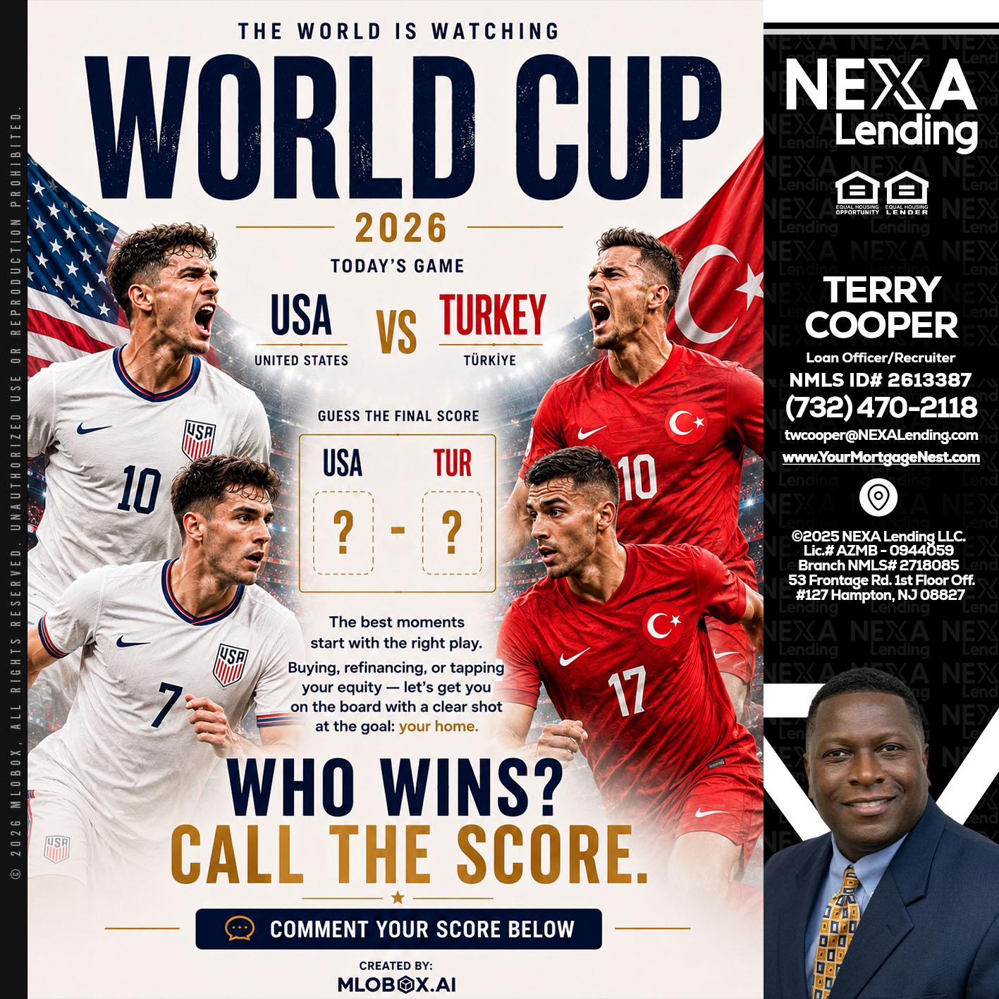 WORLD CUP 2026 - Terry Cooper -Loan Officer/Recruiter