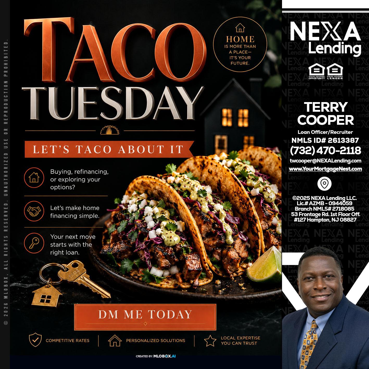 TACO TUESDAY - Terry Cooper -Loan Officer/Recruiter