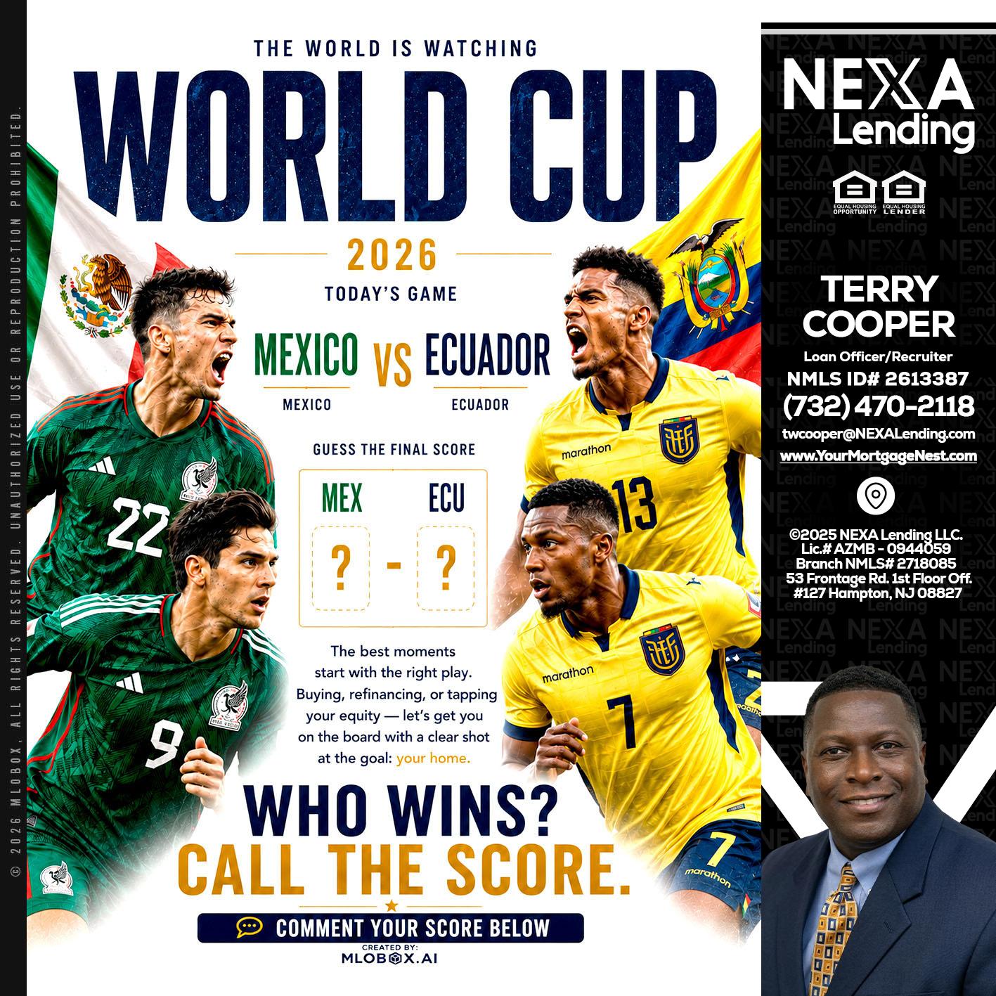 WORLD CUP 2026 - Terry Cooper -Loan Officer/Recruiter