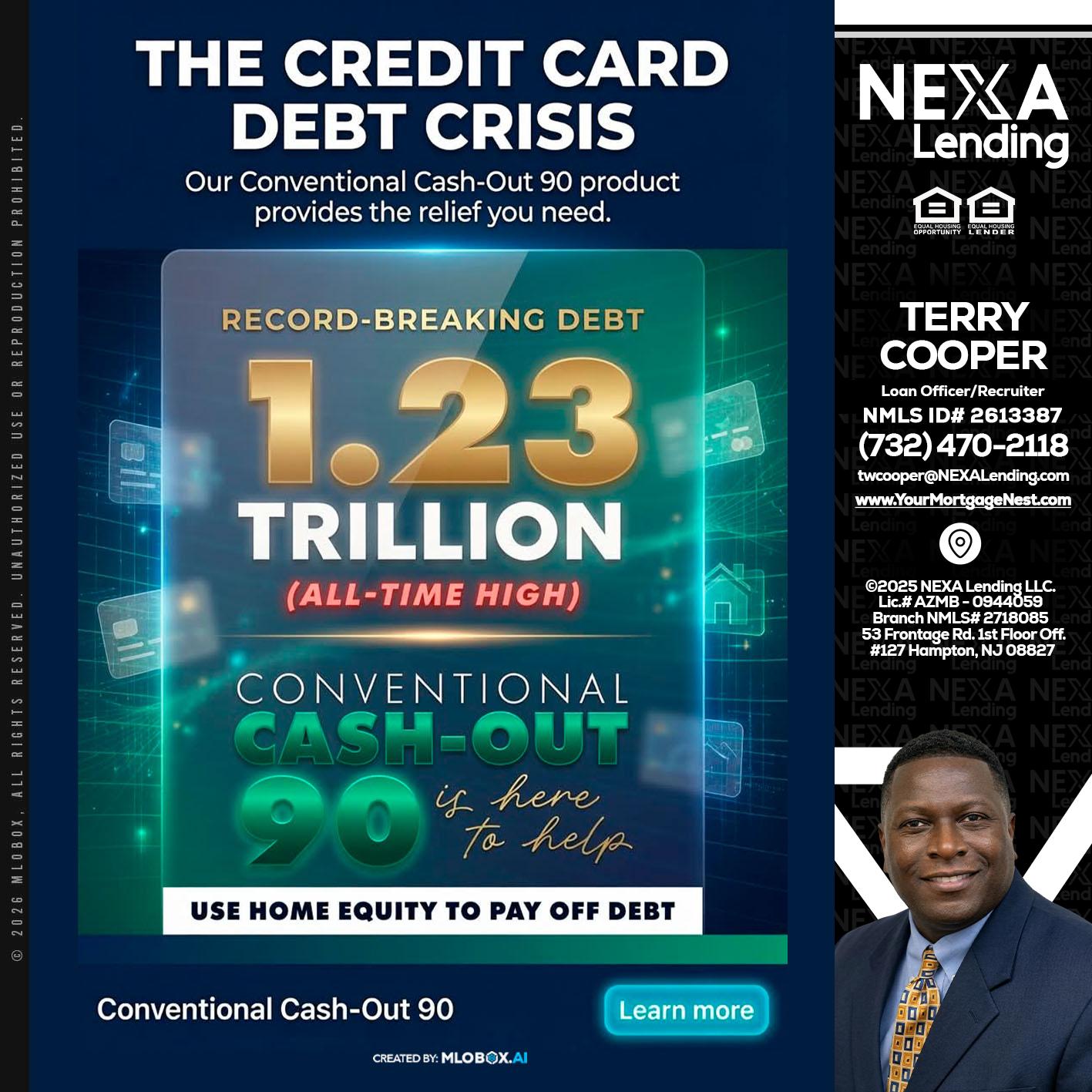 THE CREDIT CARD - Terry Cooper -Loan Officer/Recruiter