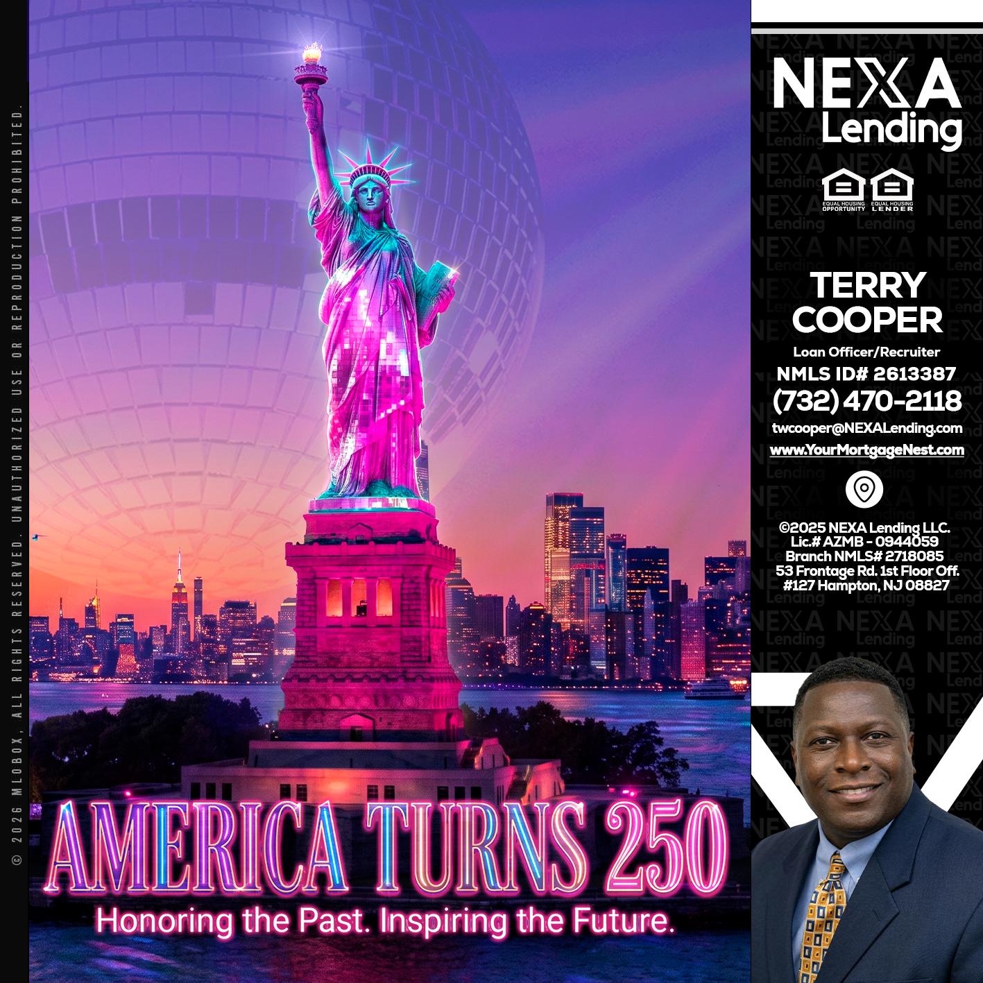 AMERICA TURNS 250 - Terry Cooper -Loan Officer/Recruiter