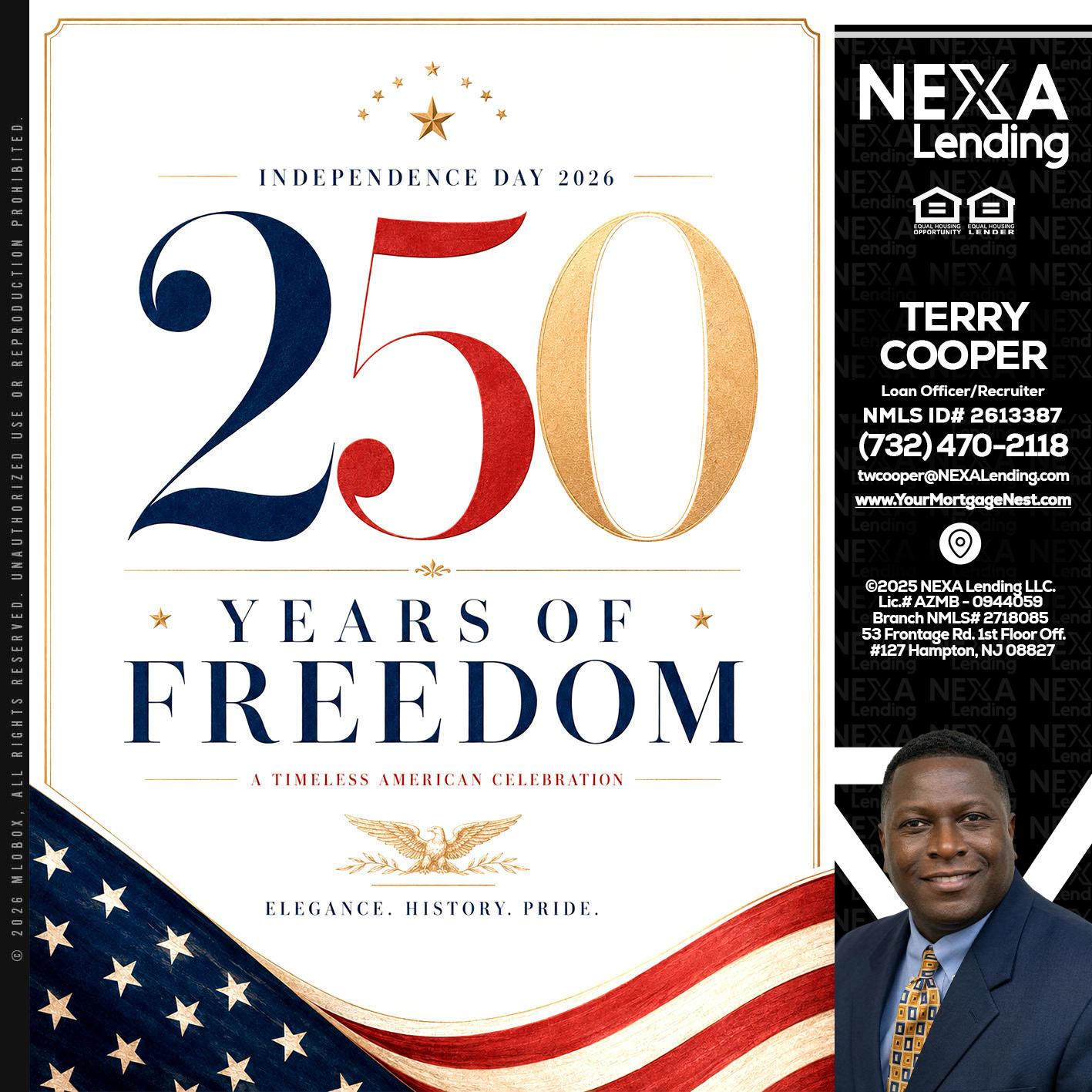 250 YEARS - Terry Cooper -Loan Officer/Recruiter