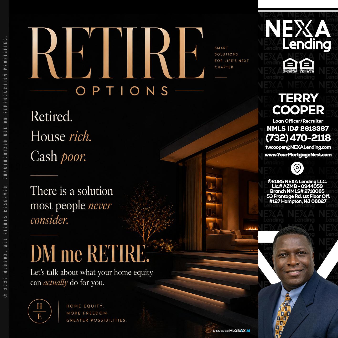 RETIRE LOANS - Terry Cooper -Loan Officer/Recruiter