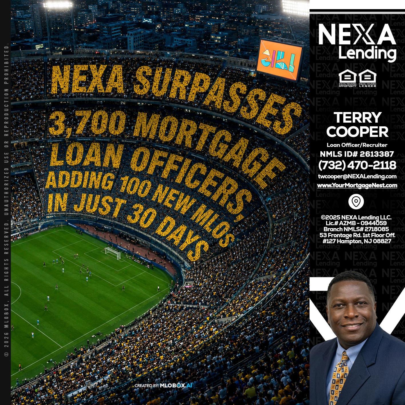 NEXA SURPASSES - Terry Cooper -Loan Officer/Recruiter