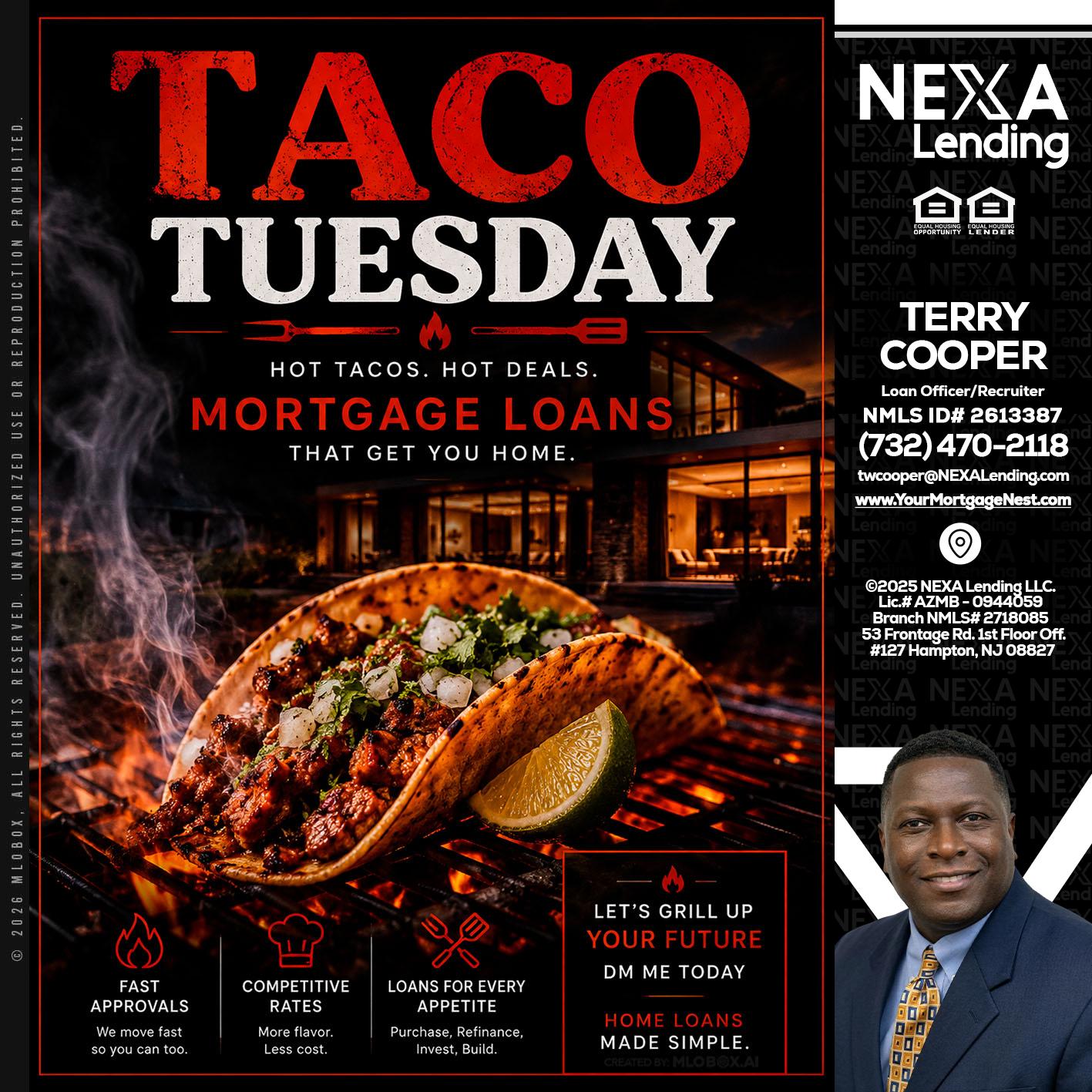 TACO TUESDAY - Terry Cooper -Loan Officer/Recruiter