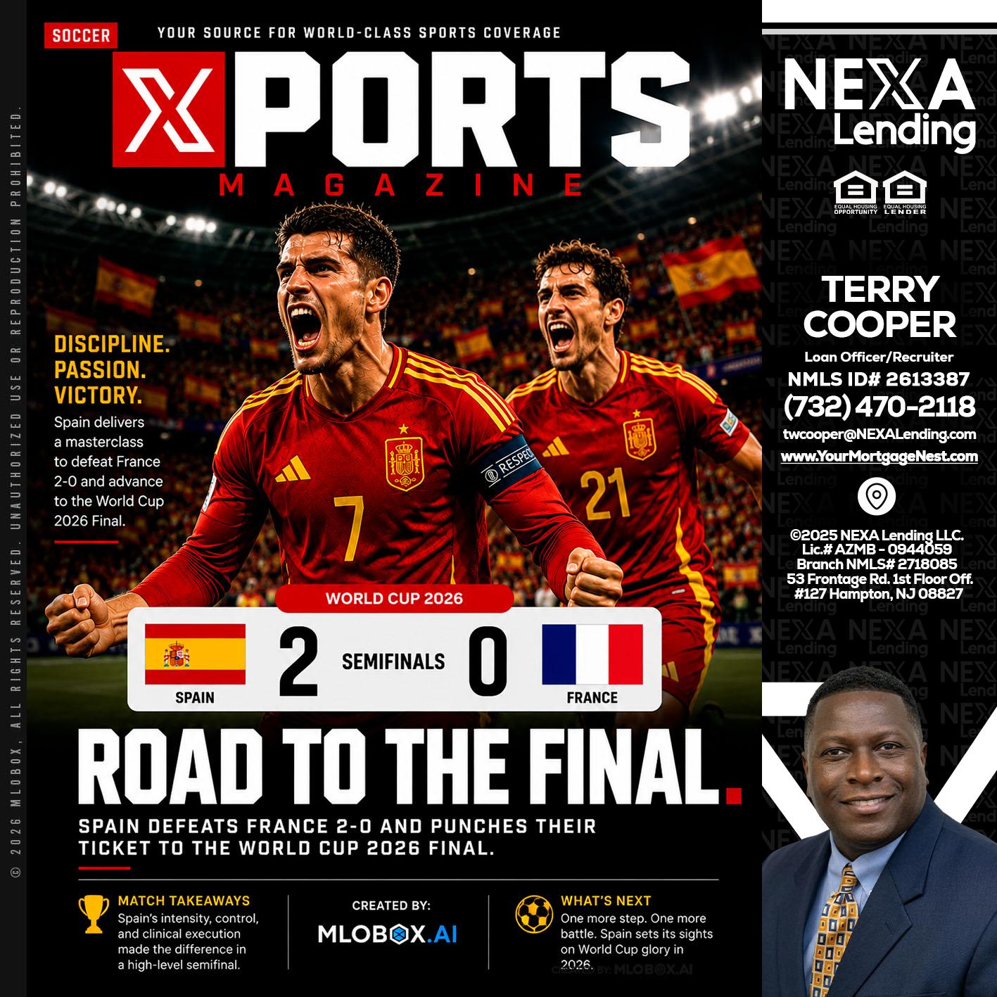 XPORTS WORLD CUP 2026 - Terry Cooper -Loan Officer/Recruiter