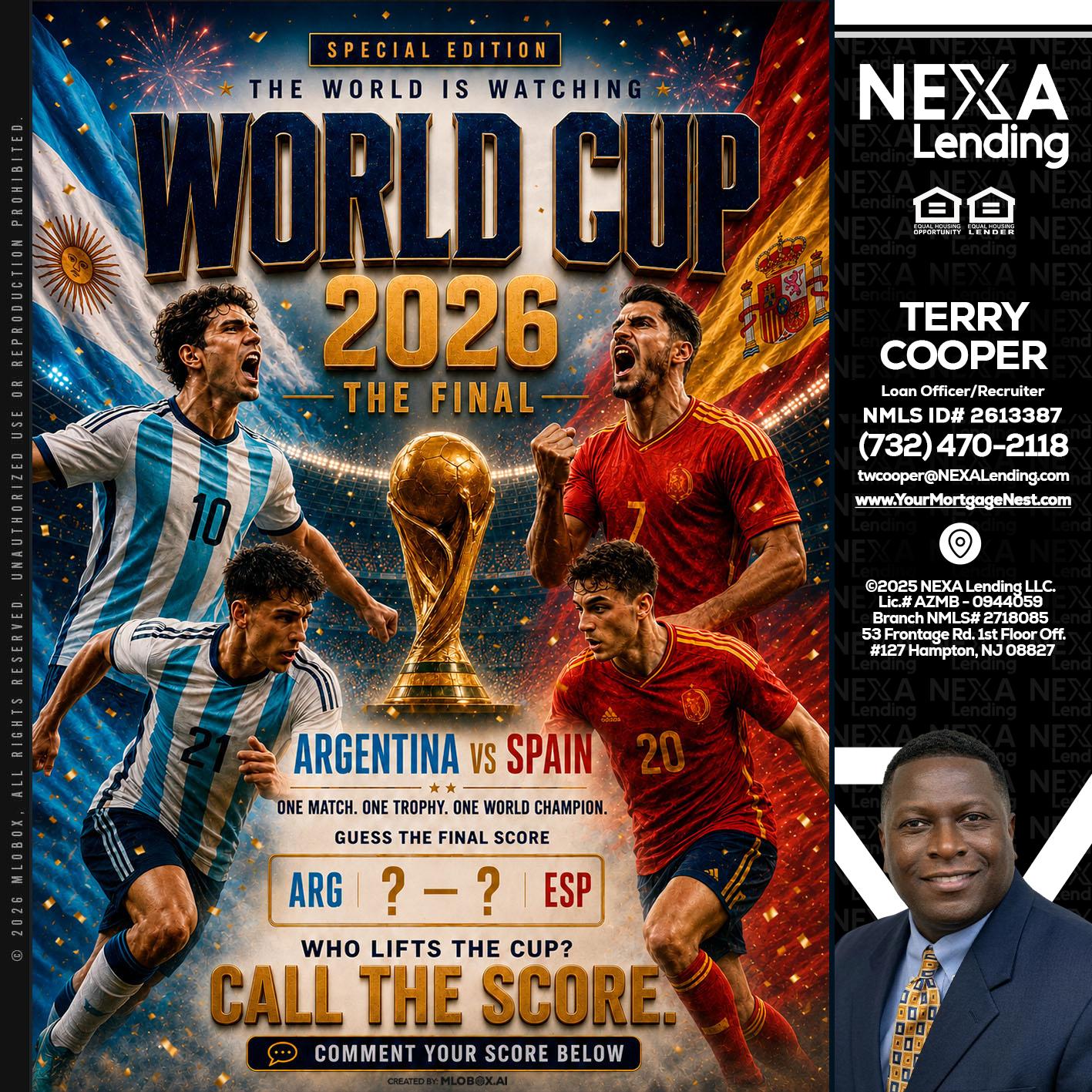 World Cup 2026 finals - Terry Cooper -Loan Officer/Recruiter