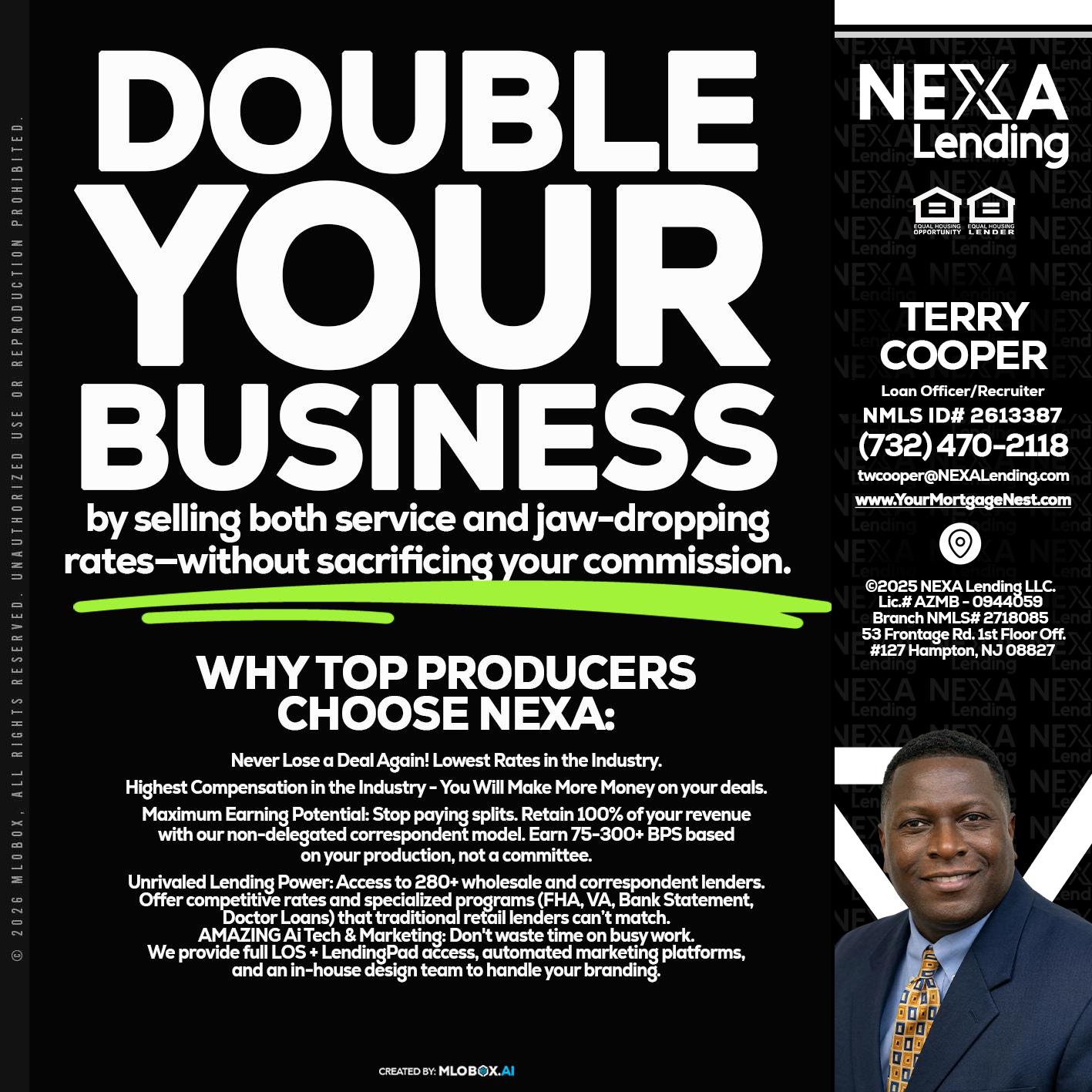 DOUBLE YOUR BUSINESS - Terry Cooper -Loan Officer/Recruiter