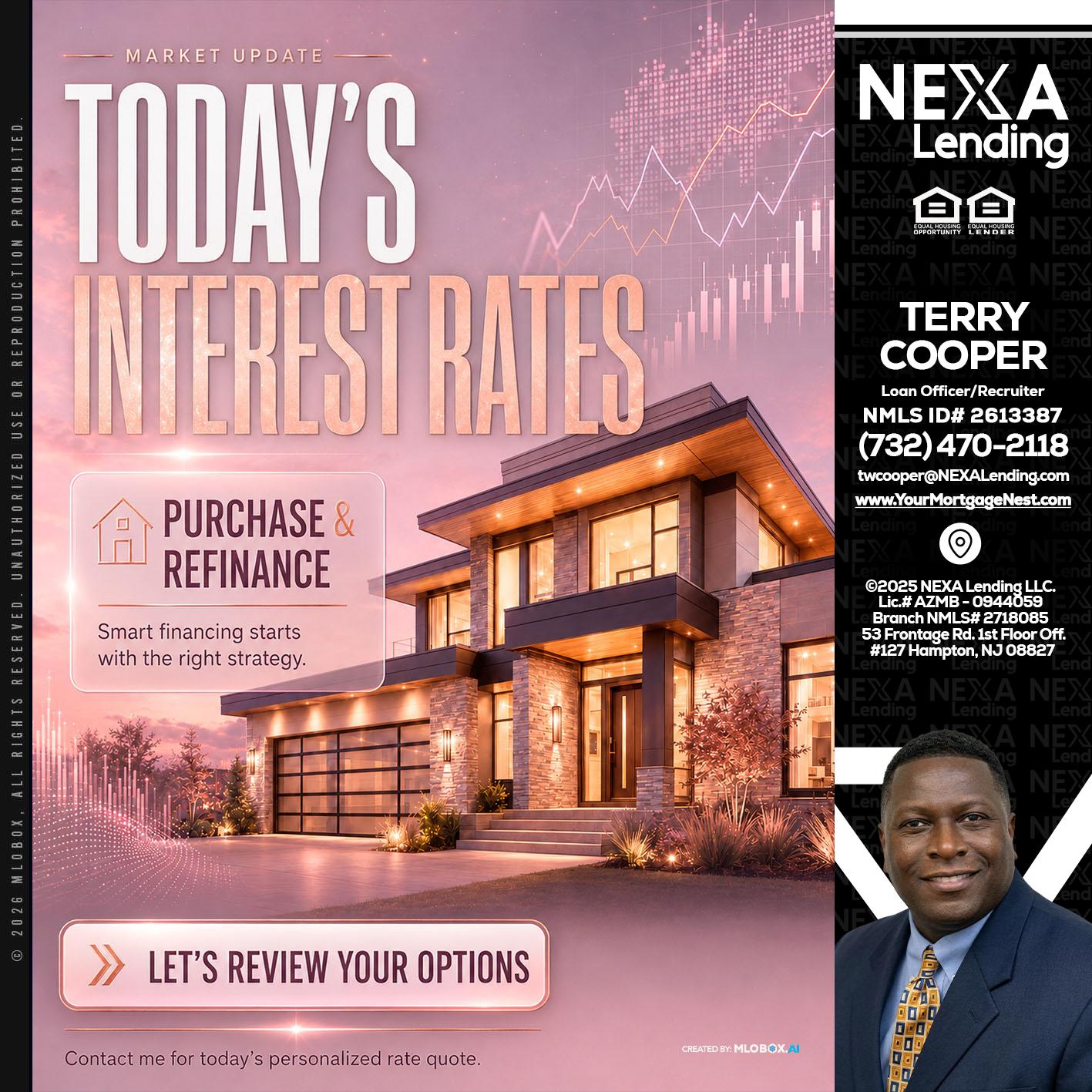 todays interest rates - Terry Cooper -Loan Officer/Recruiter