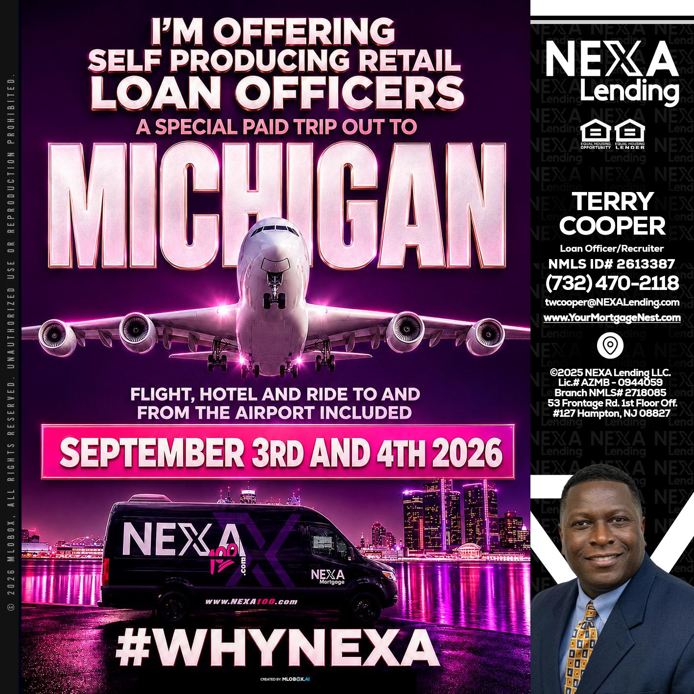 MICHIGAN TRIP - Terry Cooper -Loan Officer/Recruiter