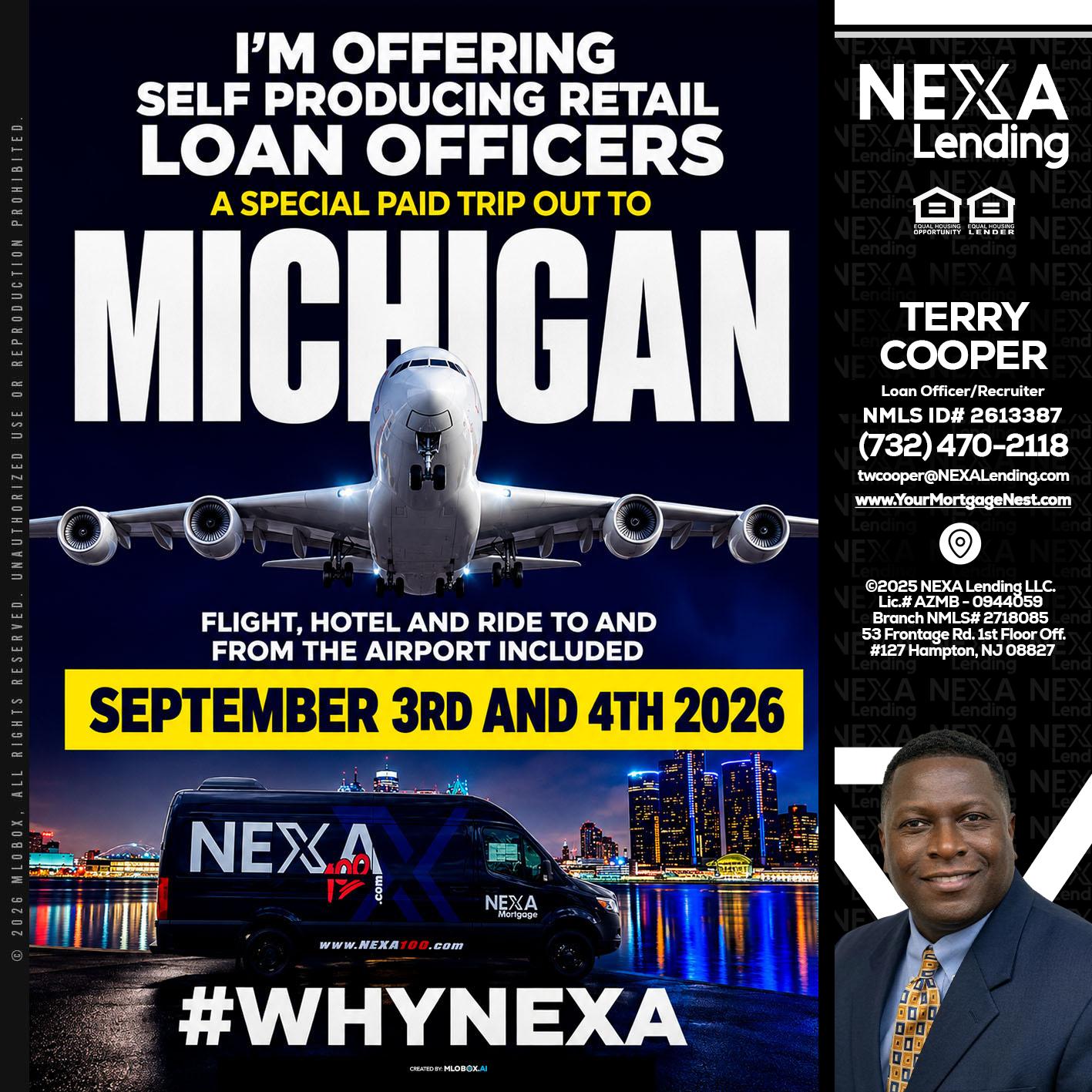 MICHIGAN - Terry Cooper -Loan Officer/Recruiter