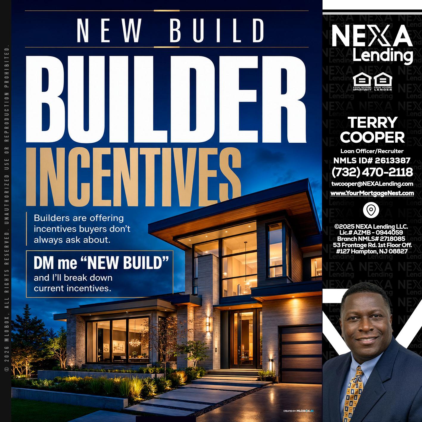 NEW BUILDER - Terry Cooper -Loan Officer/Recruiter