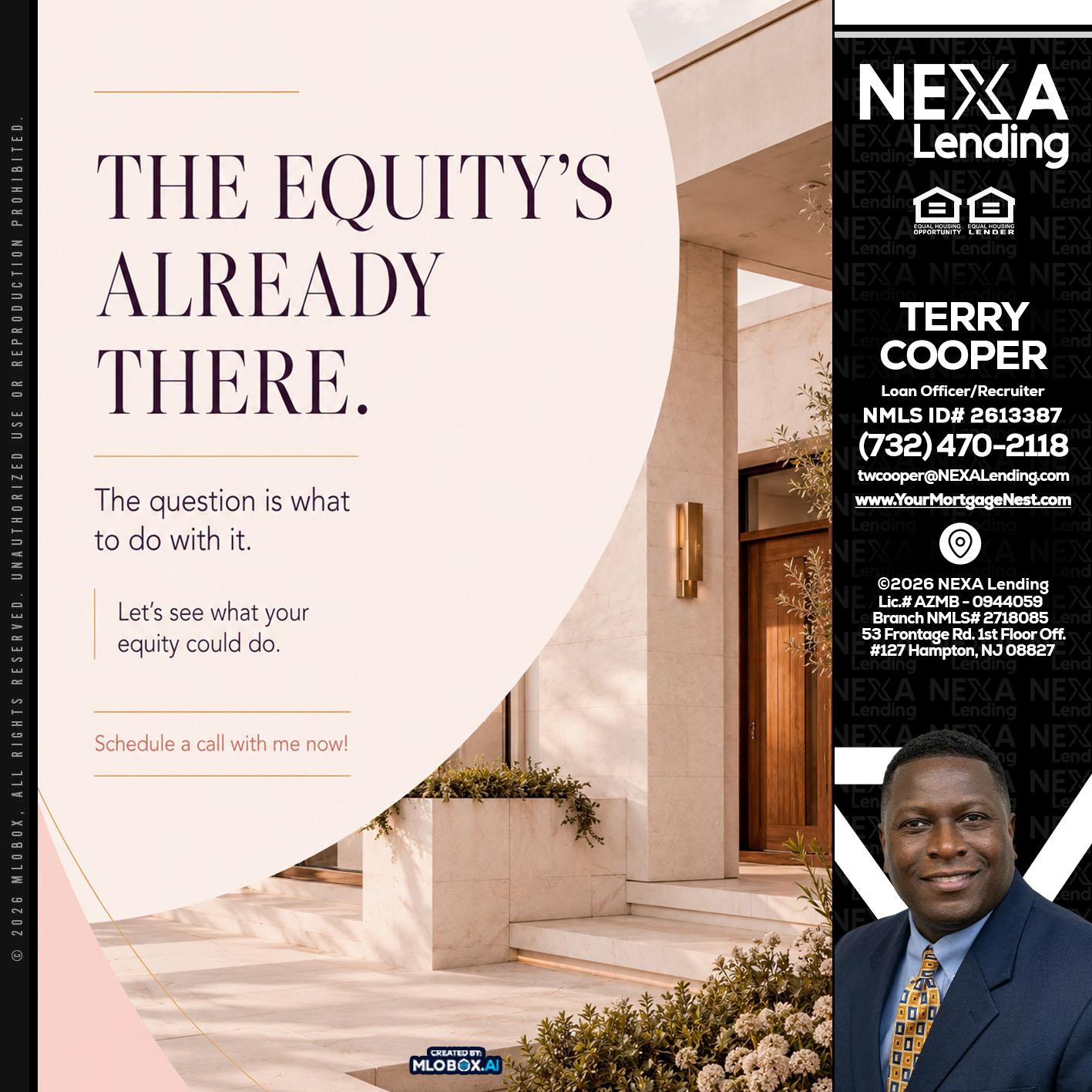 THE EQUITY'S - Terry Cooper -Loan Officer/Recruiter